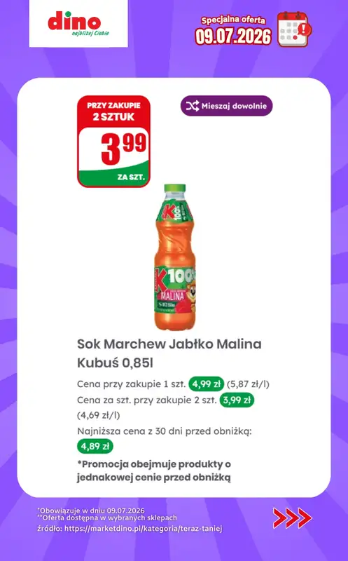 Dino - gazetka promocyjna Specjalna oferta na 09.07.2026 - promocje spoza gazetki od czwartku 09.07 do czwartku 09.07 - strona 6