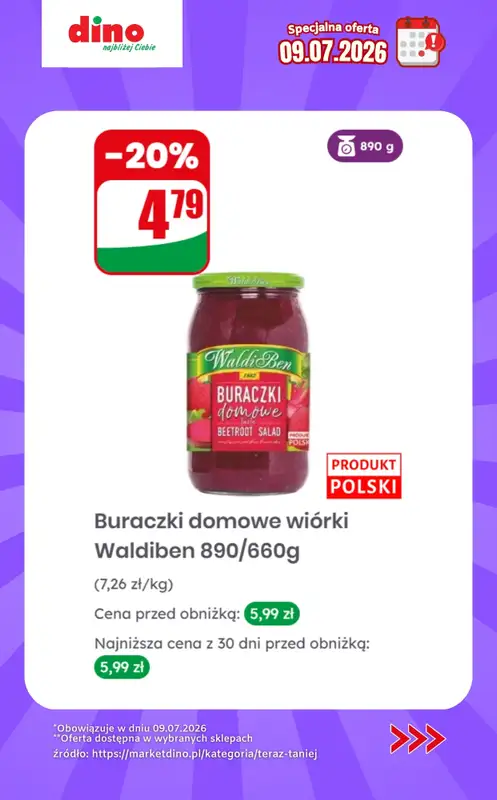 Dino - gazetka promocyjna Specjalna oferta na 09.07.2026 - promocje spoza gazetki od czwartku 09.07 do czwartku 09.07 - strona 9