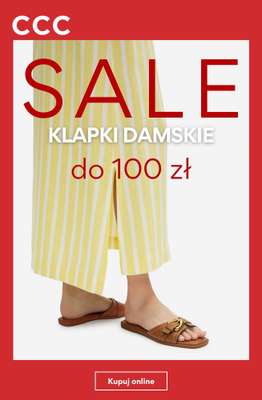 CCC - gazetka promocyjna SALE - klapki damskie do 100 zł od piątku 10.07 
