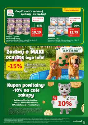 MAXI ZOO - gazetka promocyjna Gazetka  do środy 15.07 - strona 16