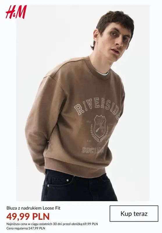 H&M - gazetka promocyjna SALE - Męskie bluzy od czwartku 09.07  - strona 3