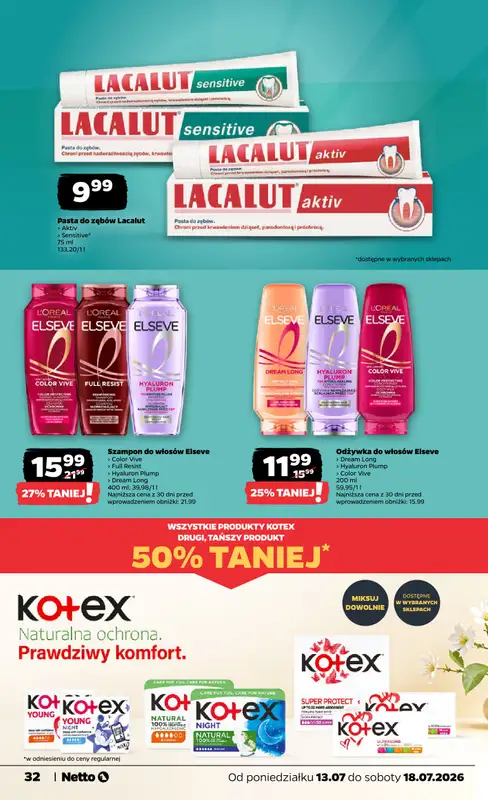 Netto - gazetka promocyjna Gazetka Spożywcza od poniedziałku 13.07 do soboty 18.07 - strona 32
