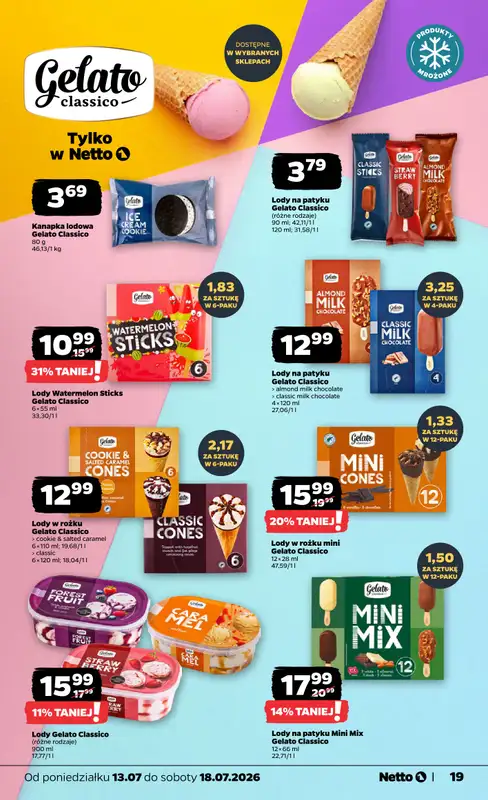 Netto - gazetka promocyjna Gazetka Spożywcza od poniedziałku 13.07 do soboty 18.07 - strona 19