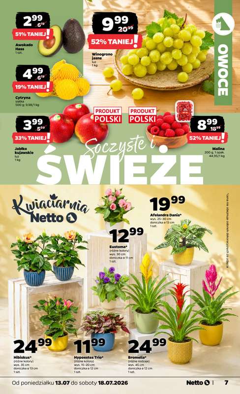 Netto - gazetka promocyjna Gazetka Spożywcza od poniedziałku 13.07 do soboty 18.07 - strona 7