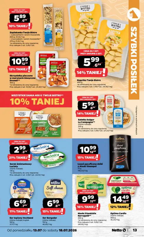 Netto - gazetka promocyjna Gazetka Spożywcza od poniedziałku 13.07 do soboty 18.07 - strona 13