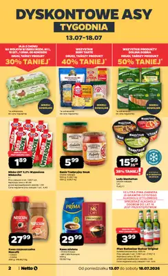 Netto - gazetka promocyjna Gazetka Spożywcza od poniedziałku 13.07 do soboty 18.07 - strona 2