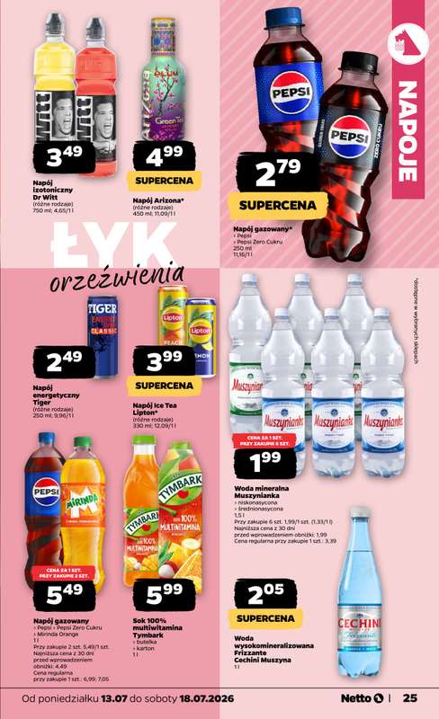 Netto - gazetka promocyjna Gazetka Spożywcza od poniedziałku 13.07 do soboty 18.07 - strona 25