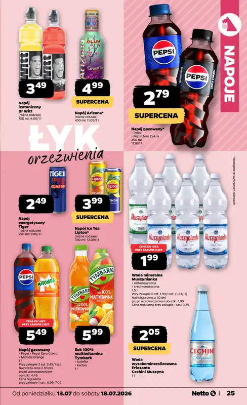 Netto - gazetka promocyjna Gazetka Spożywcza od poniedziałku 13.07 do soboty 18.07 - strona 25
