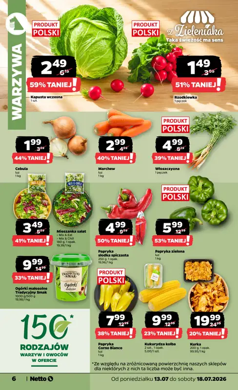 Netto - gazetka promocyjna Gazetka Spożywcza od poniedziałku 13.07 do soboty 18.07 - strona 6