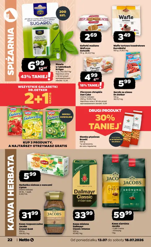 Netto - gazetka promocyjna Gazetka Spożywcza od poniedziałku 13.07 do soboty 18.07 - strona 22