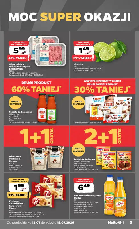 Netto - gazetka promocyjna Gazetka Spożywcza od poniedziałku 13.07 do soboty 18.07 - strona 5