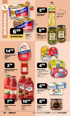 Netto - gazetka promocyjna Gazetka Spożywcza od poniedziałku 13.07 do soboty 18.07 - strona 20