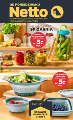 Netto - gazetka promocyjna Inspiracje tygodnia Spiżarnia  do soboty 18.07