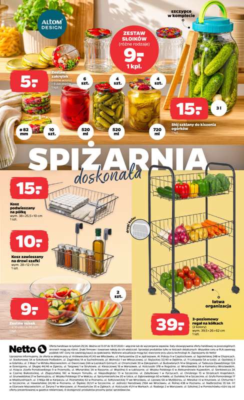 Netto - gazetka promocyjna Inspiracje tygodnia Spiżarnia  do soboty 18.07 - strona 3