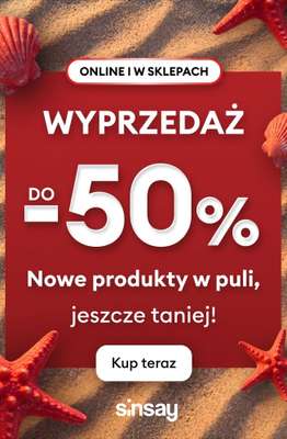 Sinsay - gazetka promocyjna Wyprzedaż do -50% - nowe produkty w puli, jeszcze taniej! od czwartku 09.07 do środy 15.07