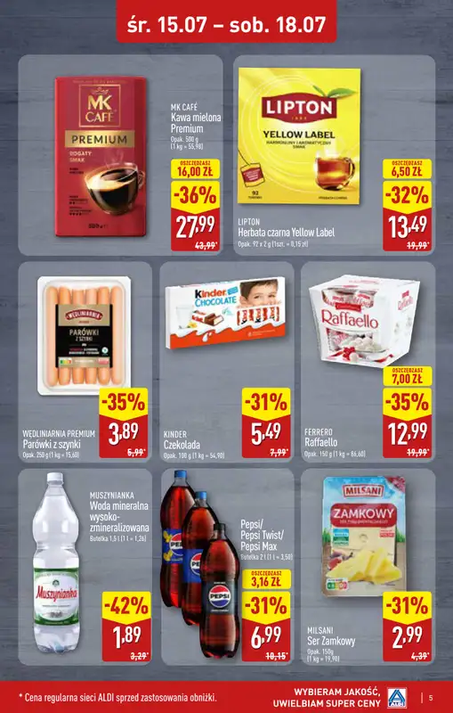 Aldi - gazetka promocyjna Rybnik, ul. Żorska 2 (Park handlowy S1), WIELKIE OTWARCIE już w ŚRODĘ! od środy 15.07 do poniedziałku 20.07 - strona 5