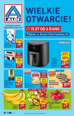 Aldi - gazetka promocyjna Rybnik, ul. Żorska 2 (Park handlowy S1), WIELKIE OTWARCIE już w ŚRODĘ! od środy 15.07 do poniedziałku 20.07