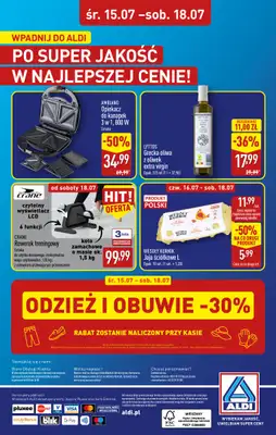 Aldi - gazetka promocyjna Rybnik, ul. Żorska 2 (Park handlowy S1), WIELKIE OTWARCIE już w ŚRODĘ! od środy 15.07 do poniedziałku 20.07 - strona 32