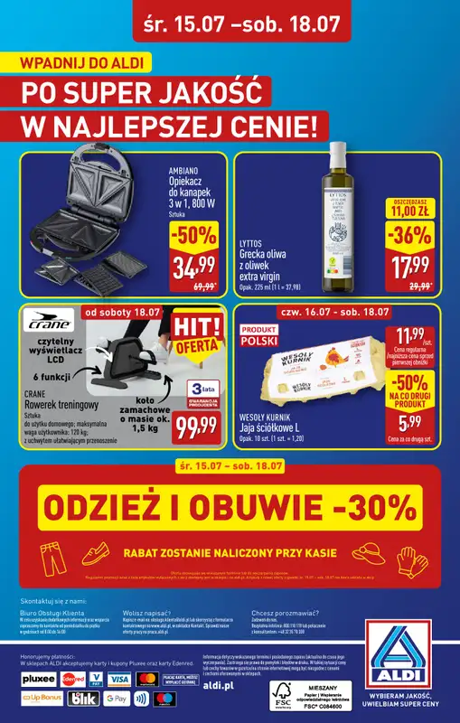 Aldi - gazetka promocyjna Rybnik, ul. Żorska 2 (Park handlowy S1), WIELKIE OTWARCIE już w ŚRODĘ! od środy 15.07 do poniedziałku 20.07 - strona 32