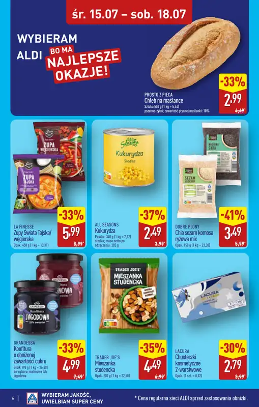 Aldi - gazetka promocyjna Rybnik, ul. Żorska 2 (Park handlowy S1), WIELKIE OTWARCIE już w ŚRODĘ! od środy 15.07 do poniedziałku 20.07 - strona 6
