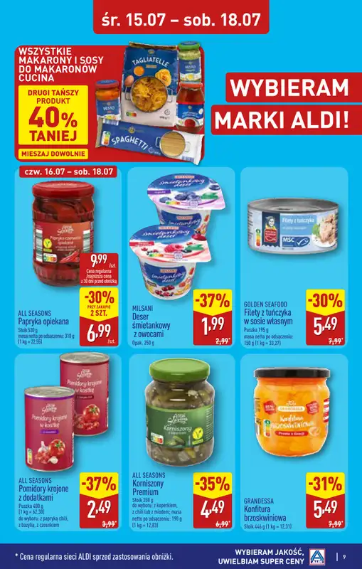 Aldi - gazetka promocyjna Rybnik, ul. Żorska 2 (Park handlowy S1), WIELKIE OTWARCIE już w ŚRODĘ! od środy 15.07 do poniedziałku 20.07 - strona 9