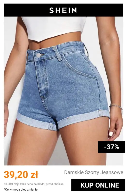 SHEIN - gazetka promocyjna Damskie spodenki jeansowe od czwartku 09.07 do niedzieli 19.07 - strona 2