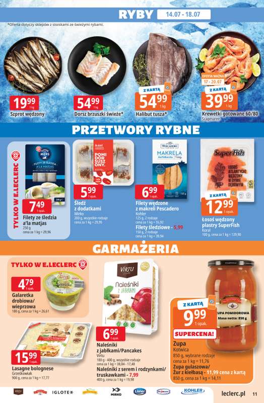 Leclerc - gazetka promocyjna Oferta E.Leclerc od wtorku 14.07 do soboty 25.07 - strona 11