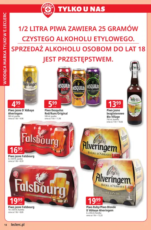 Leclerc - gazetka promocyjna Oferta E.Leclerc od wtorku 14.07 do soboty 25.07 - strona 14