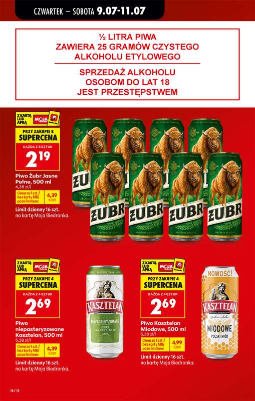 Biedronka - gazetka promocyjna Od czwartku, Z ladą tradycyjną od czwartku 09.07 do środy 15.07 - strona 16