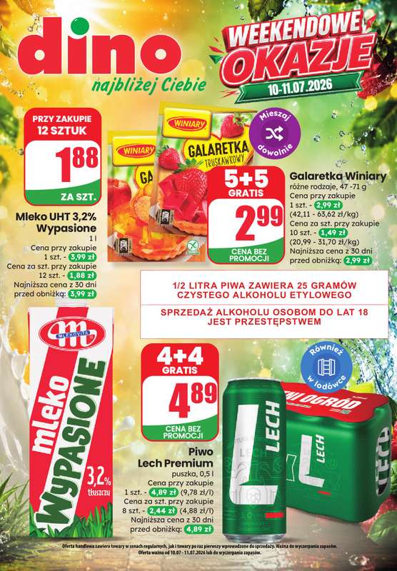 Dino - gazetka promocyjna Weekendowe okazje od piątku 10.07 do soboty 11.07