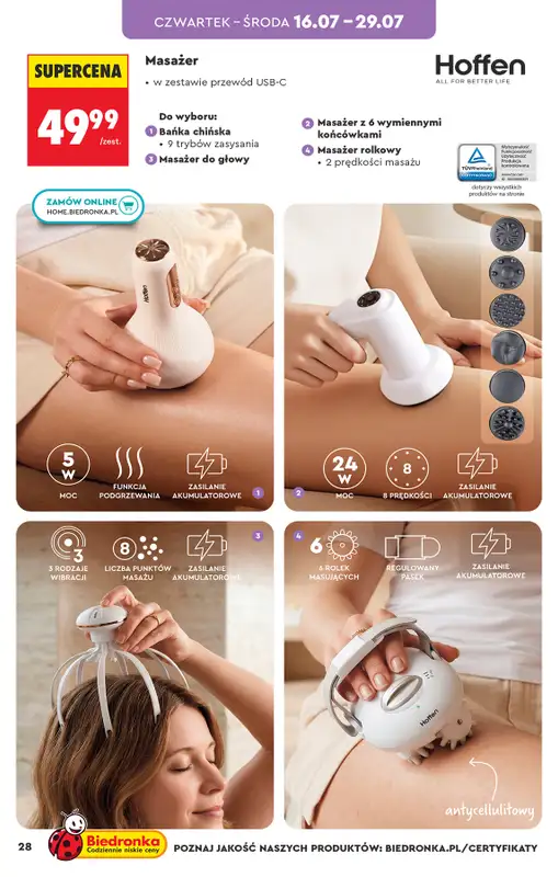 Biedronka - gazetka promocyjna Hity i inspiracje, od 13.07 od poniedziałku 13.07 do środy 29.07 - strona 28