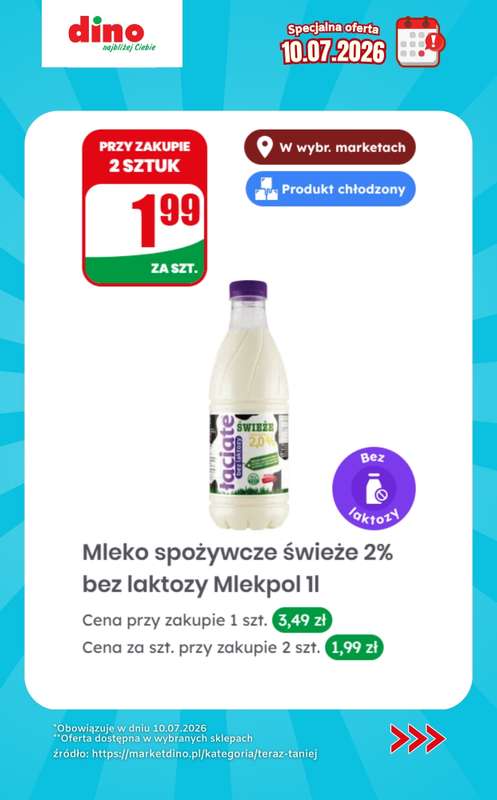 Dino - gazetka promocyjna Specjalna oferta na 10.07.2026 - promocje spoza gazetki od piątku 10.07 do piątku 10.07 - strona 7