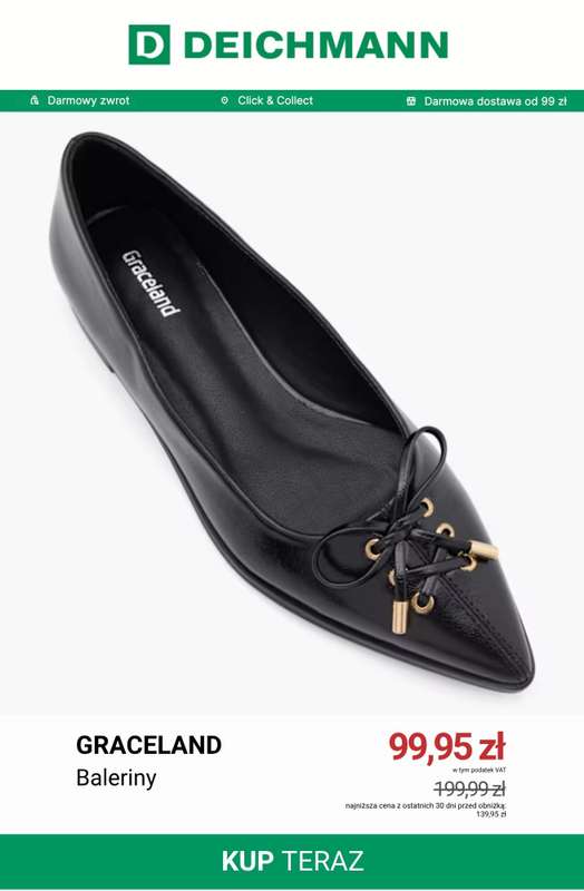 Deichmann - gazetka promocyjna Do -50% baleriny damskie od soboty 11.07  - strona 3