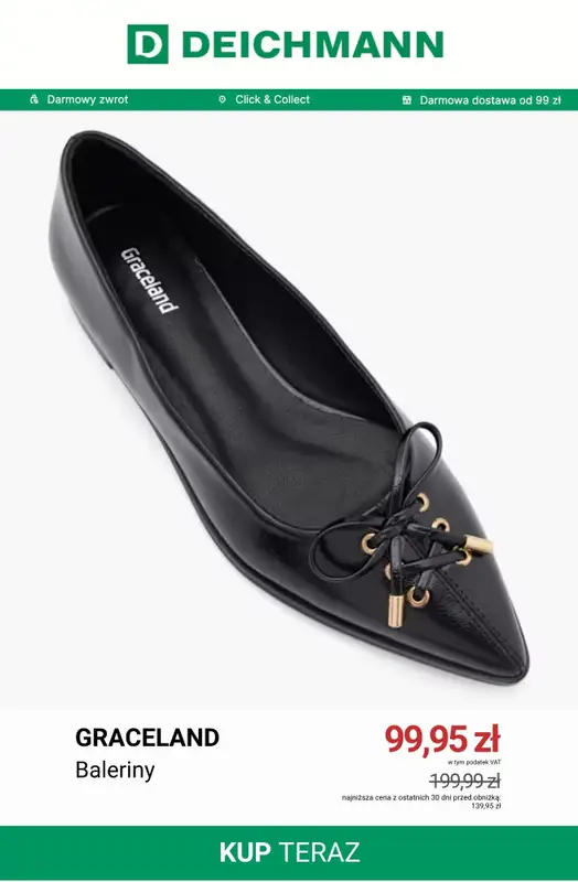 Deichmann - gazetka promocyjna Do -50% baleriny damskie od soboty 11.07  - strona 3