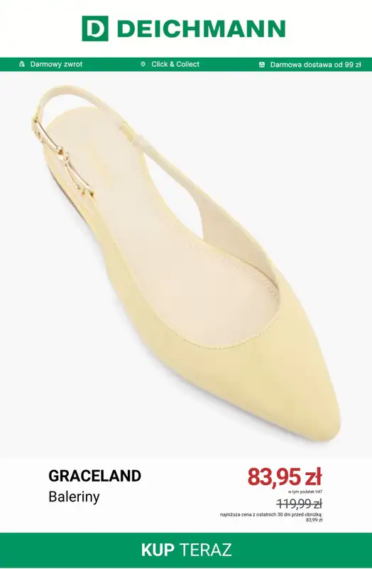 Deichmann - gazetka promocyjna Do -50% baleriny damskie od soboty 11.07  - strona 8