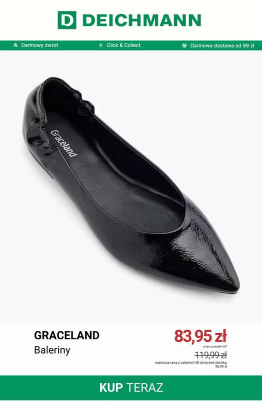 Deichmann - gazetka promocyjna Do -50% baleriny damskie od soboty 11.07  - strona 6
