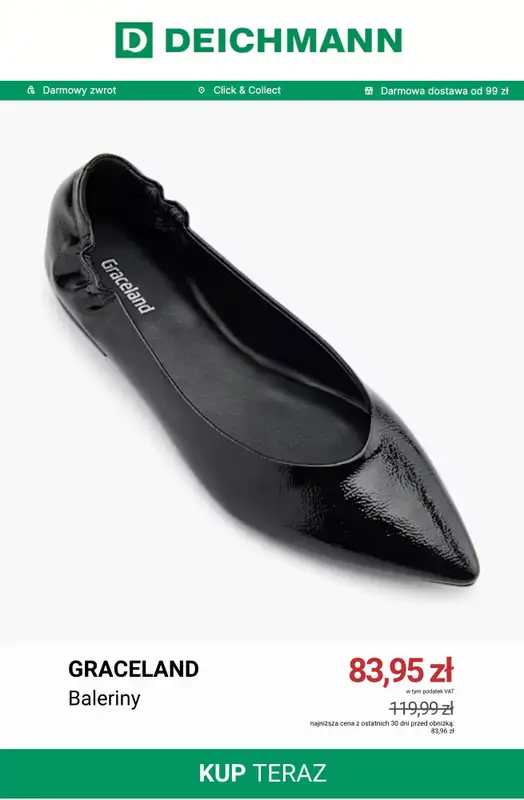 Deichmann - gazetka promocyjna Do -50% baleriny damskie od soboty 11.07  - strona 6