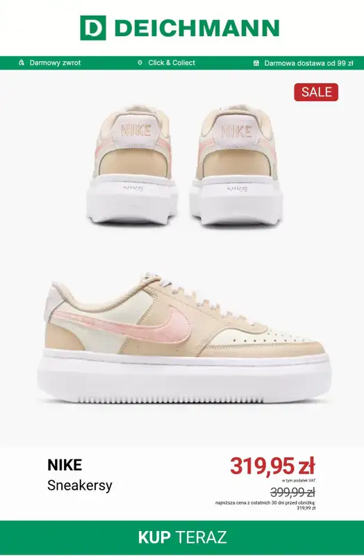 Deichmann - gazetka promocyjna Do -50% na sneakersy damskie od niedzieli 12.07  - strona 14
