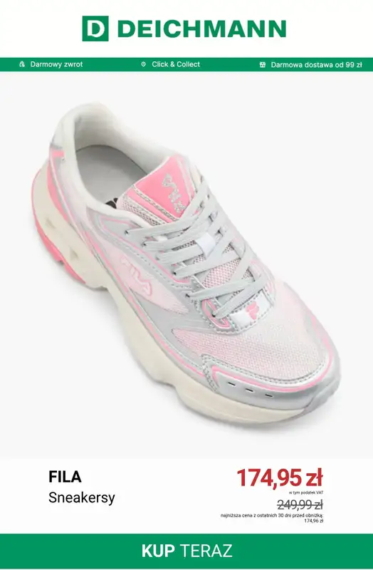 Deichmann - gazetka promocyjna Do -50% na sneakersy damskie od niedzieli 12.07  - strona 12
