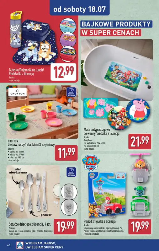 Aldi - gazetka promocyjna Pełny katalog! od poniedziałku 13.07 do soboty 18.07 - strona 42