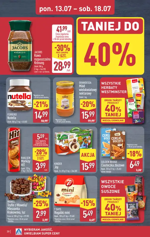 Aldi - gazetka promocyjna Pełny katalog! od poniedziałku 13.07 do soboty 18.07 - strona 20