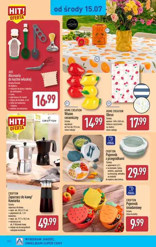 Aldi - gazetka promocyjna Pełny katalog! od poniedziałku 13.07 do soboty 18.07 - strona 32