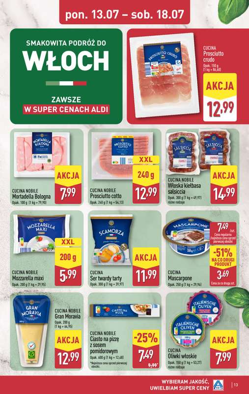 Aldi - gazetka promocyjna Pełny katalog! od poniedziałku 13.07 do soboty 18.07 - strona 13
