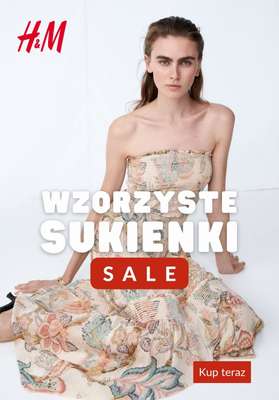 H&M - gazetka promocyjna SALE - wzorzyste sukienki od piątku 10.07 