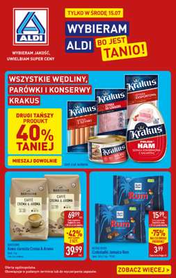 Aldi - gazetka promocyjna Najlepsze oferty na środę w Aldi! od środy 15.07 do środy 15.07