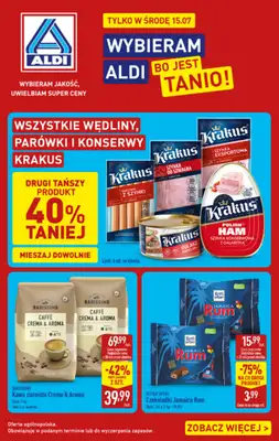 Aldi - gazetka promocyjna Najlepsze oferty na środę w Aldi! od środy 15.07 do środy 15.07