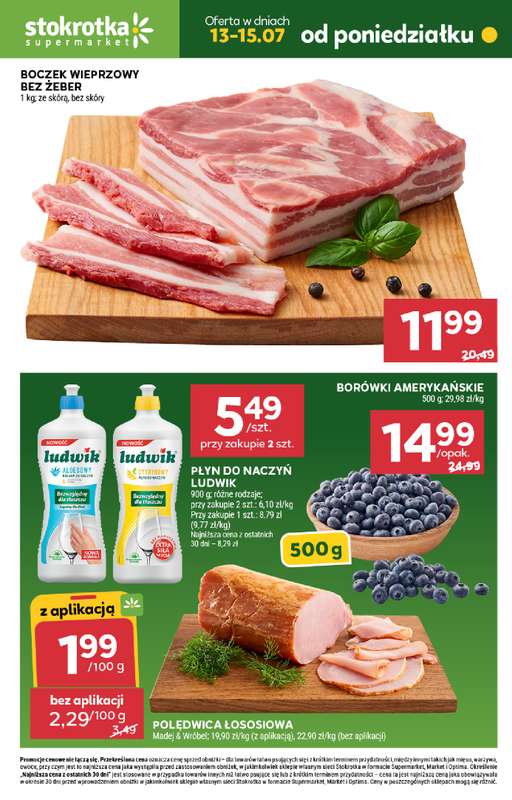 Stokrotka - gazetka promocyjna Hity na start od poniedziałku 13.07 do środy 15.07