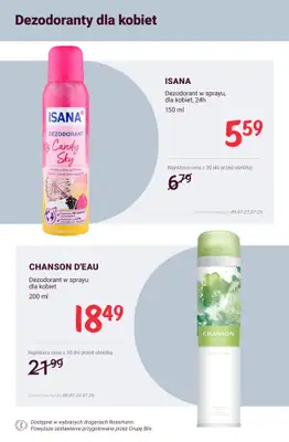 Rossmann - gazetka promocyjna Dezodoranty i antyperspiranty - promocje! od soboty 11.07  - strona 4