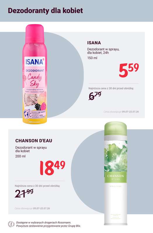 Rossmann - gazetka promocyjna Dezodoranty i antyperspiranty - promocje! od soboty 11.07  - strona 4