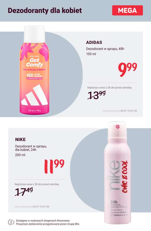 Rossmann - gazetka promocyjna Dezodoranty i antyperspiranty - promocje! od soboty 11.07  - strona 3
